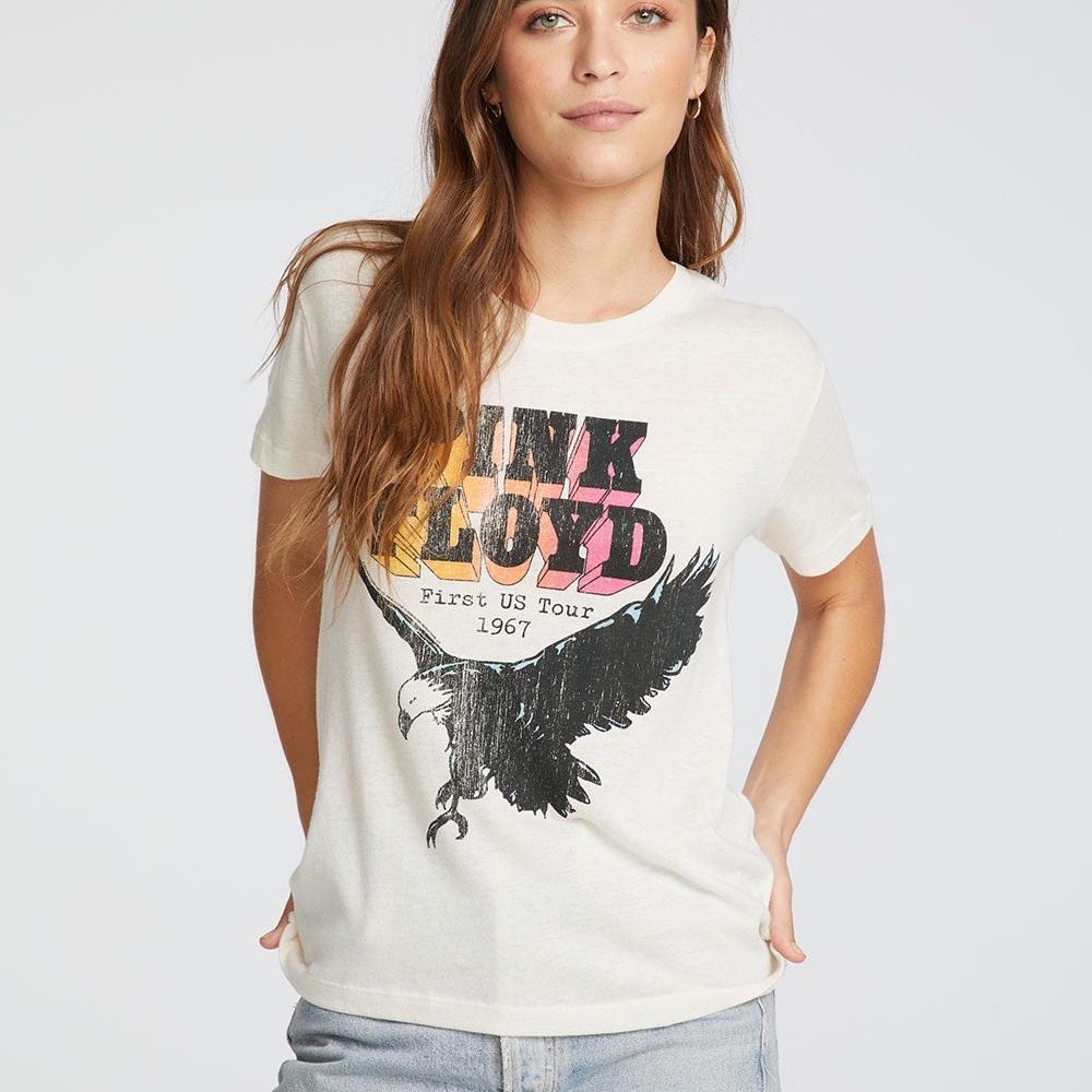 CHASER - Pink Floyd White Short-Sleeve Graphic Tee with Eagle
